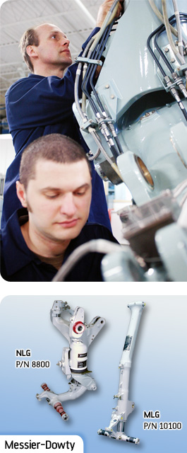 Global Aerospace technicians and landing gear